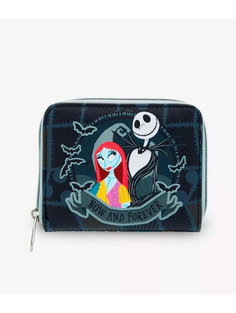 Loungefly The Nightmare Before Christmas Jack & Sally Split Mini Zipper Wallet